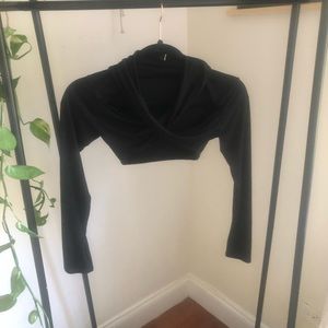 Long Sleeve Black Wrap